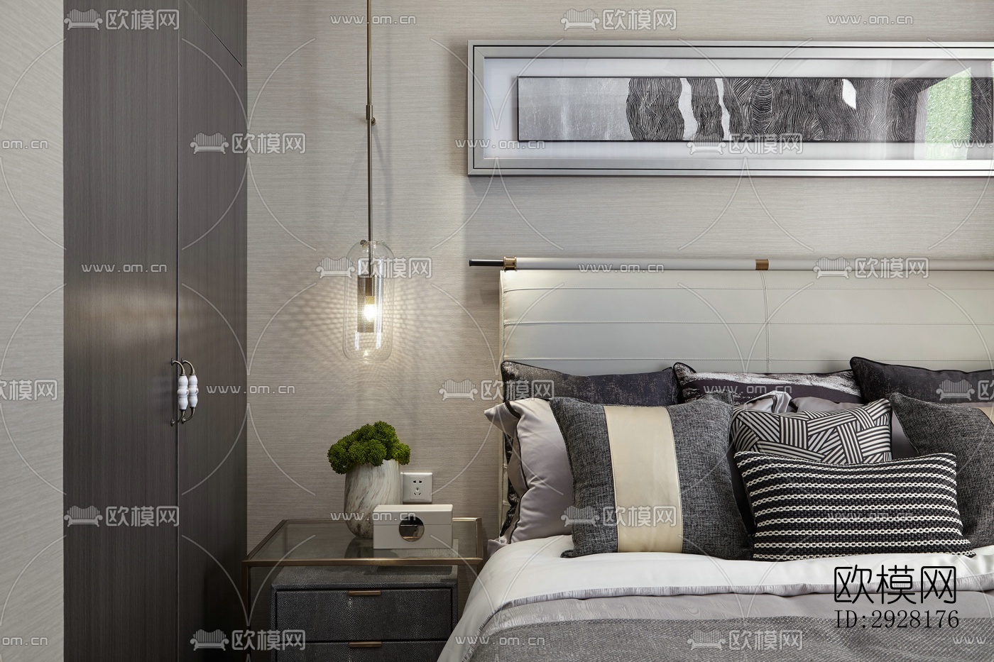 新中式平层效果图下载（渲染图7）