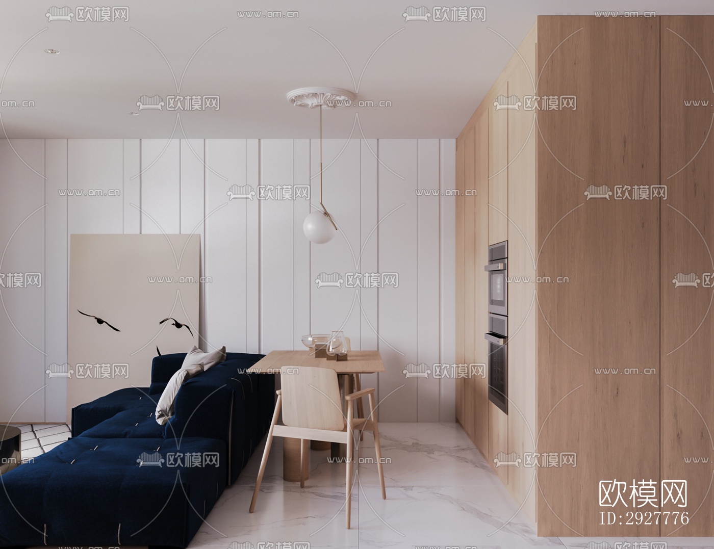 北欧公寓效果图下载（渲染图1）