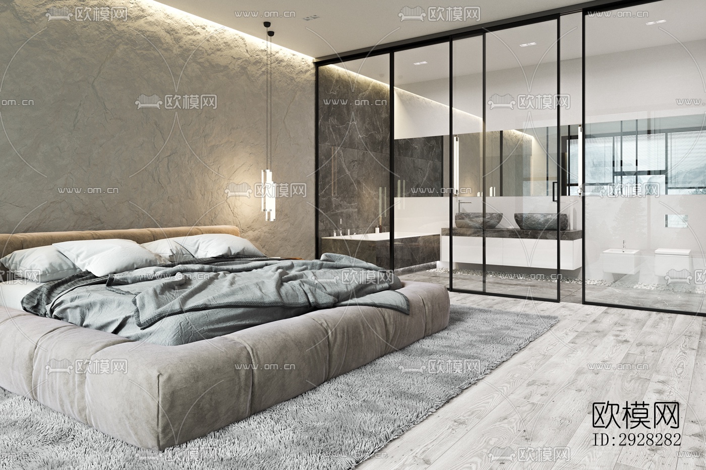 现代平层效果图下载（渲染图5）