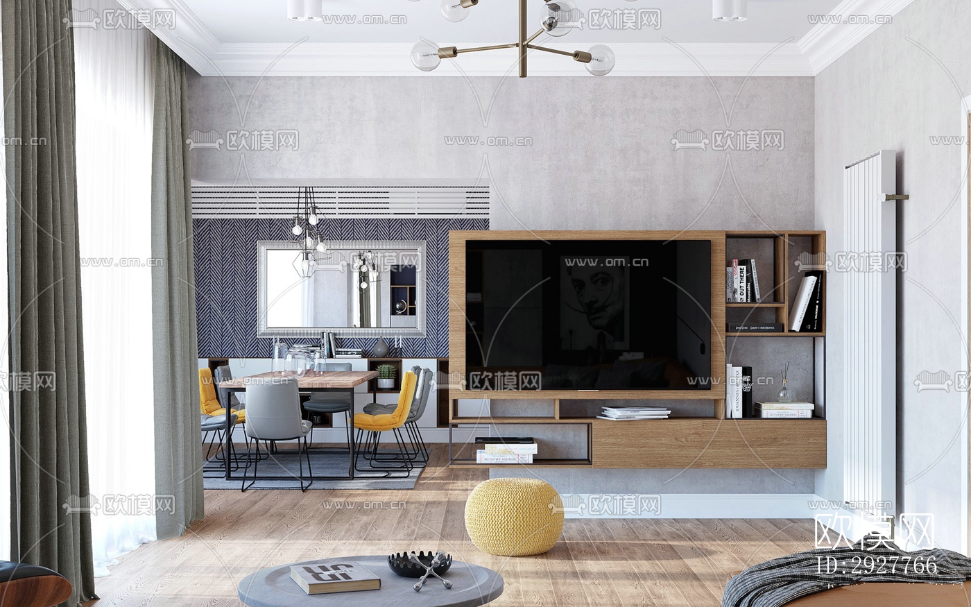 北欧公寓效果图下载（渲染图13）