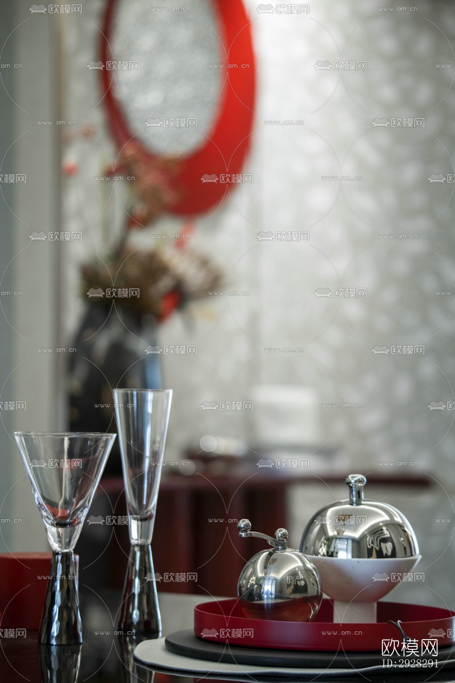 现代平层效果图下载（渲染图3）