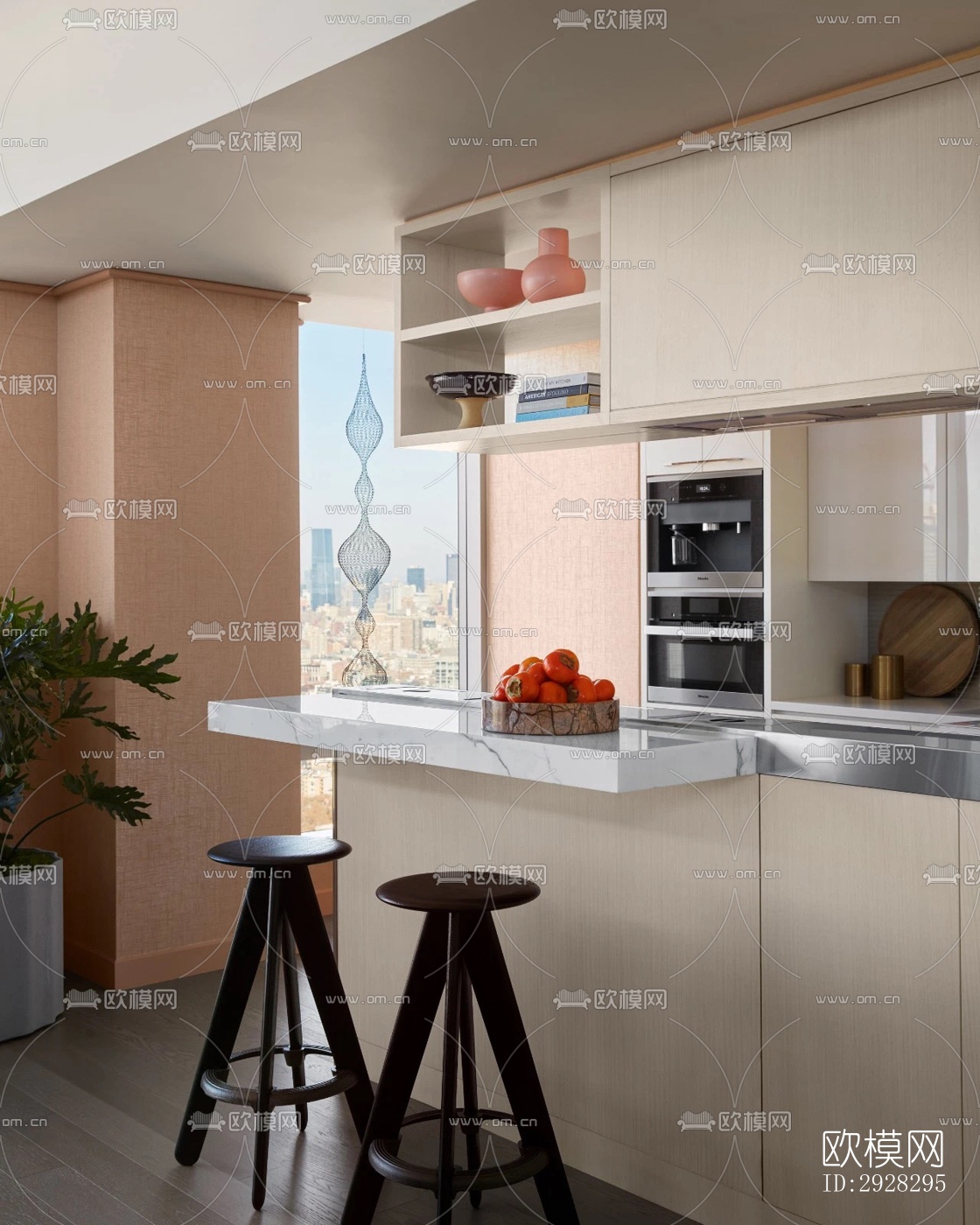 现代平层效果图下载（渲染图20）