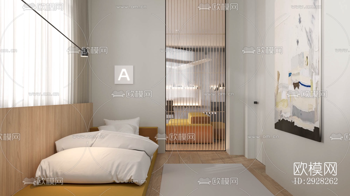 日式平层效果图下载（渲染图7）