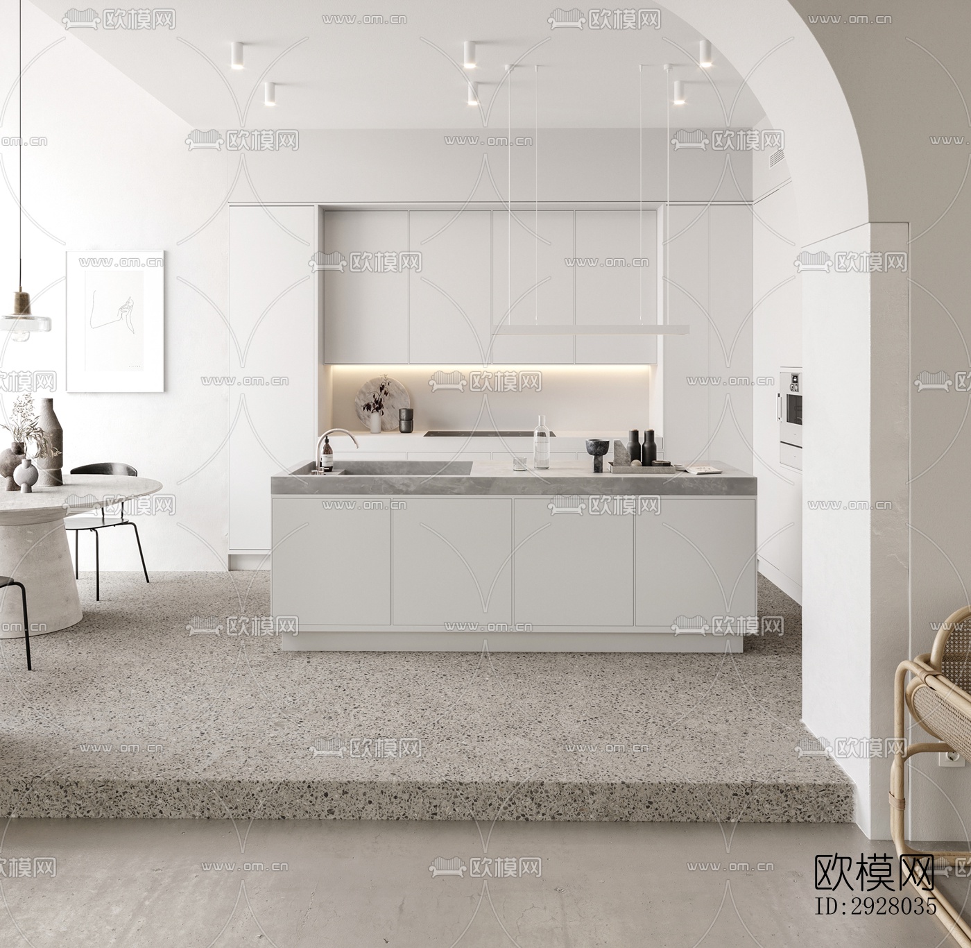 现代公寓效果图下载（渲染图6）