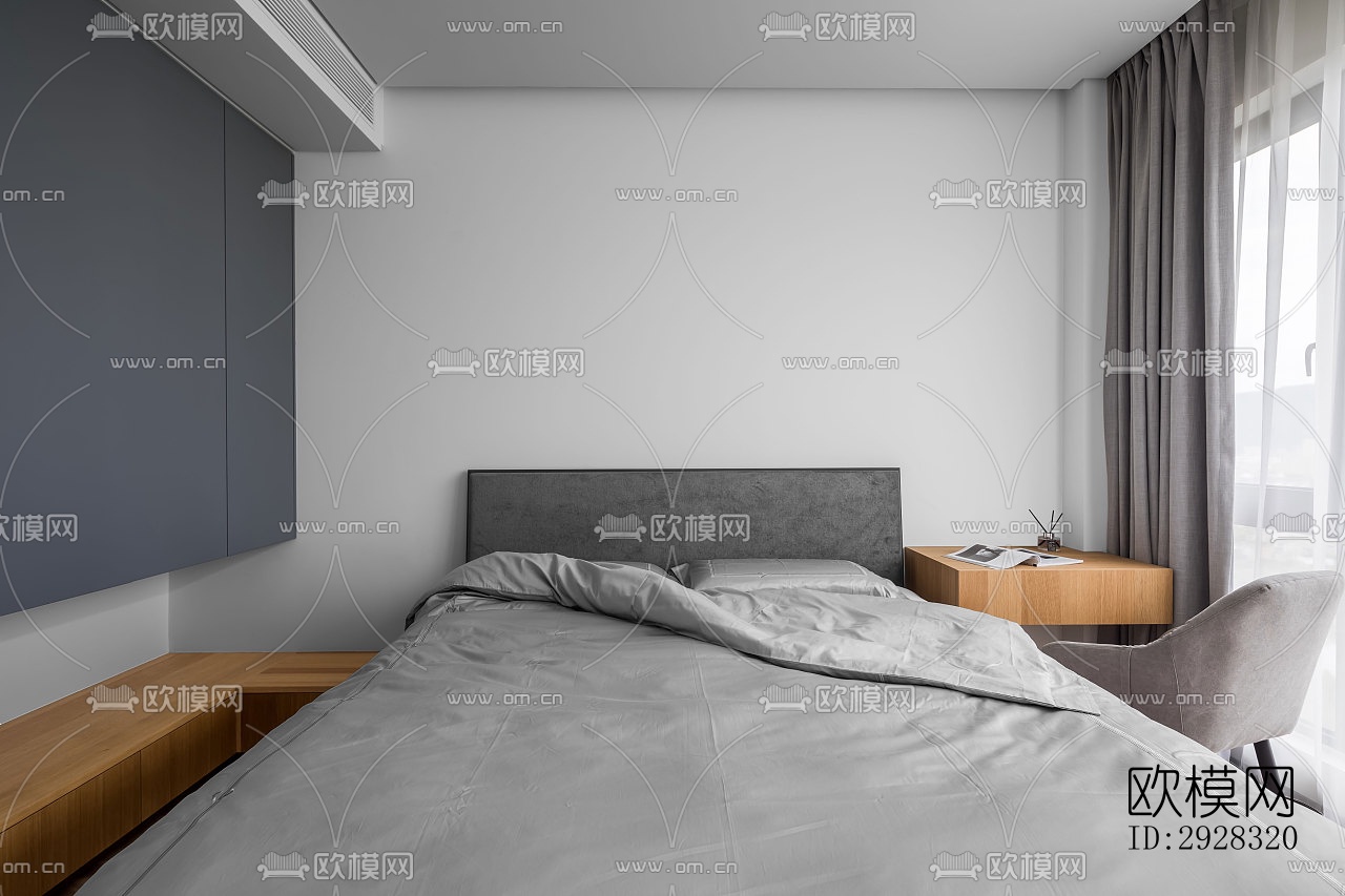 现代平层效果图下载（渲染图12）