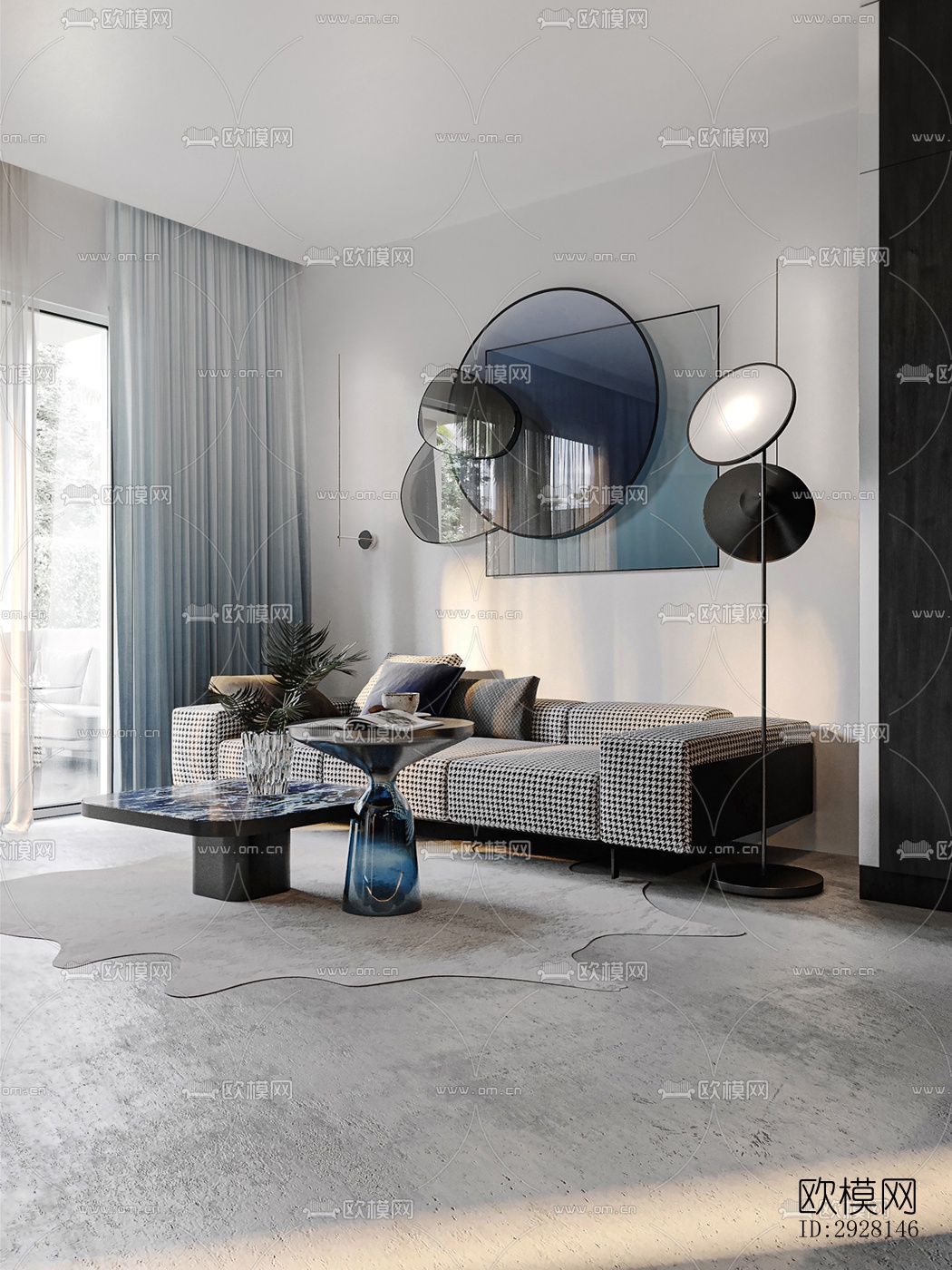 北欧平层效果图下载（渲染图1）