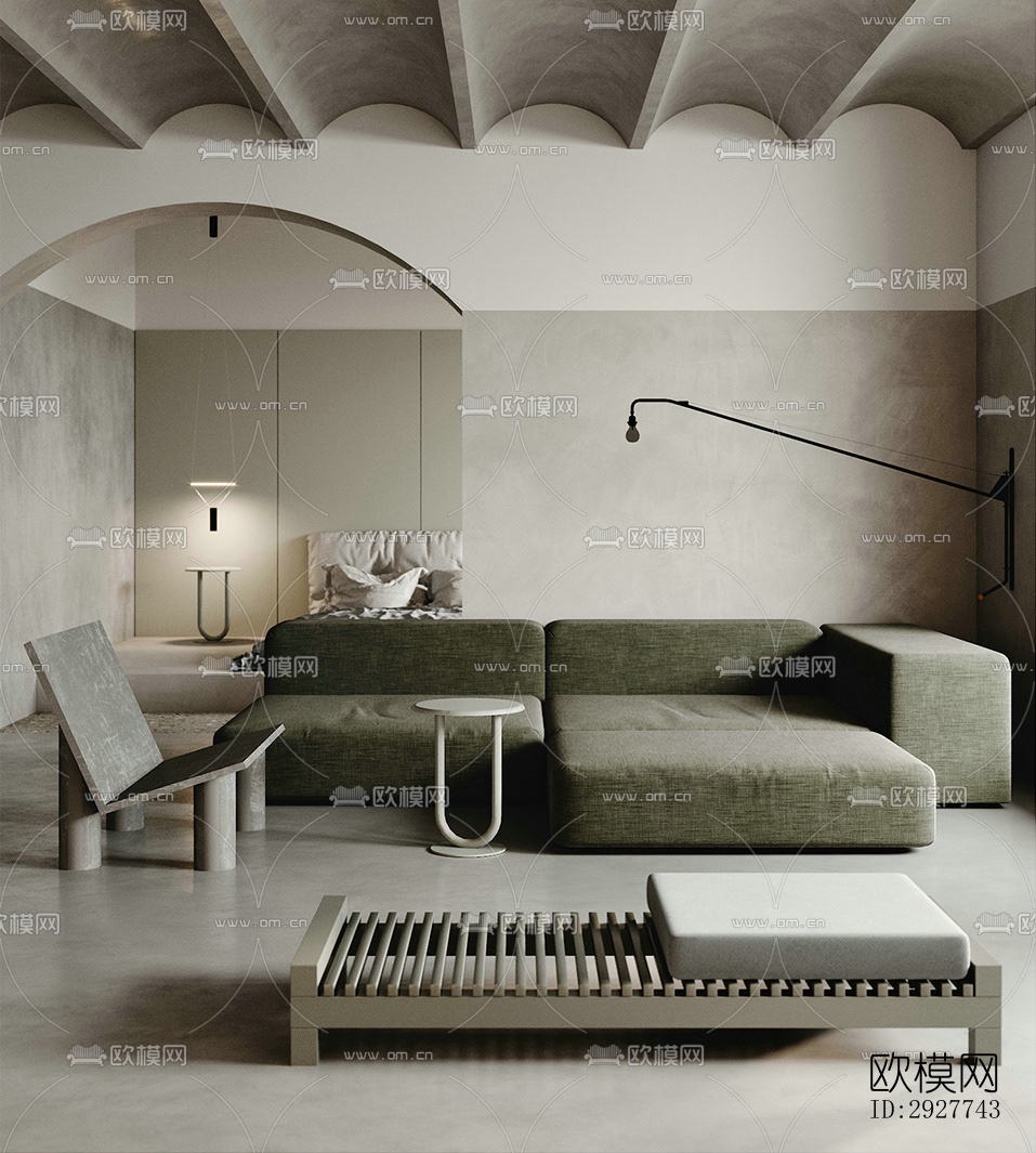 侘寂公寓效果图下载（渲染图5）