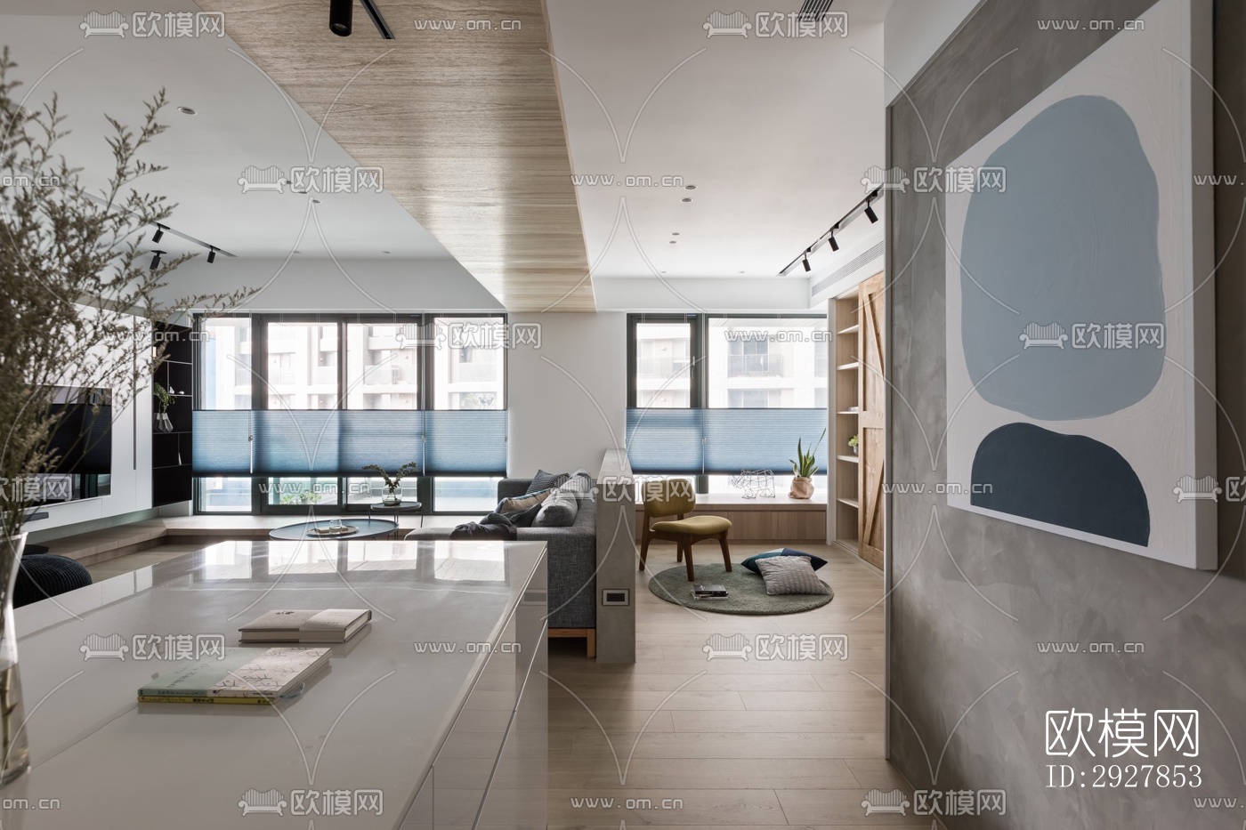 北欧公寓效果图下载（渲染图1）