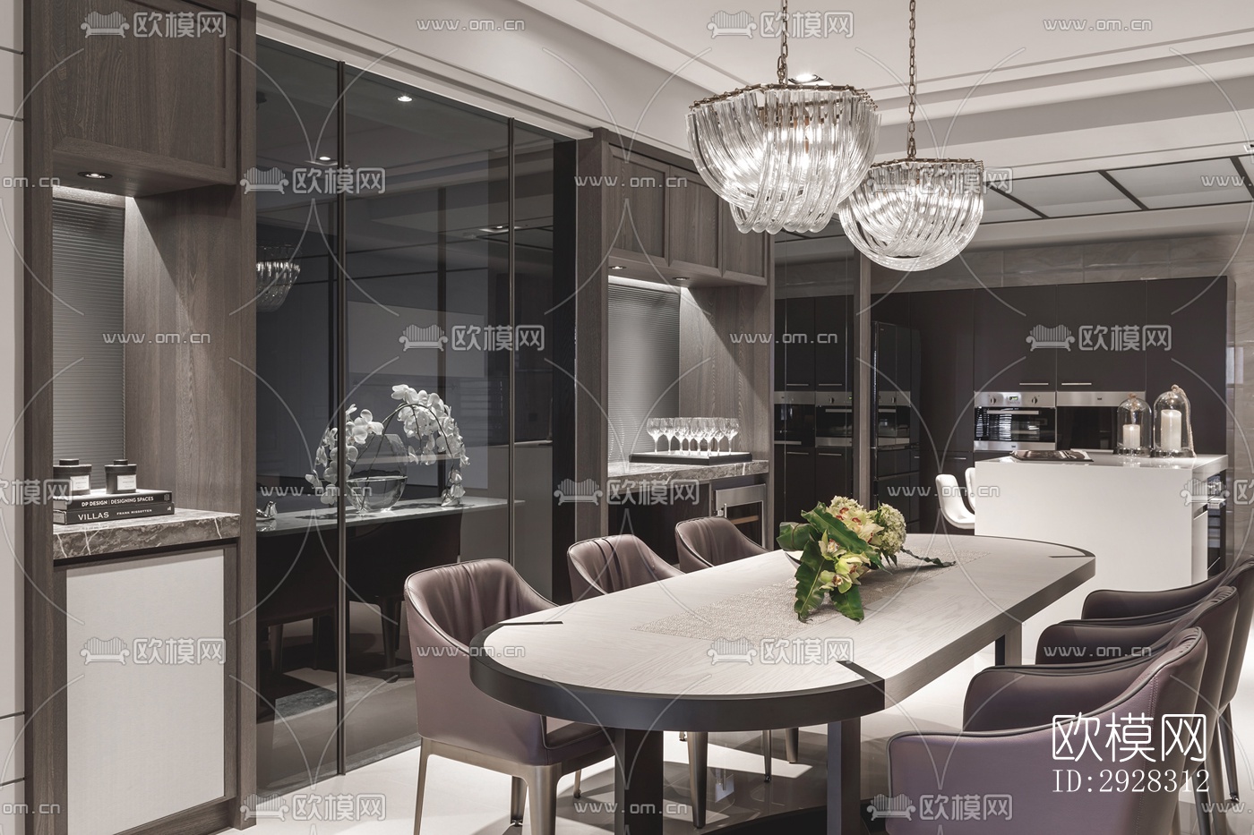 现代平层效果图下载（渲染图7）