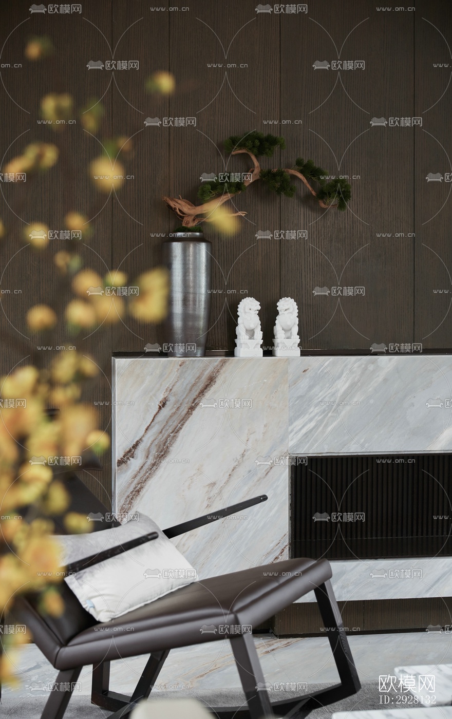 中式平层效果图下载（渲染图15）