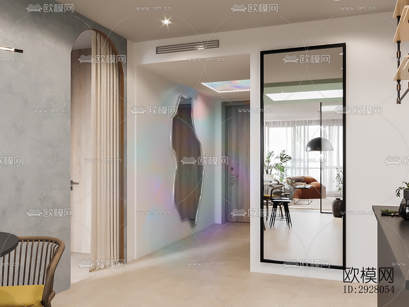 现代公寓效果图下载（渲染图16）