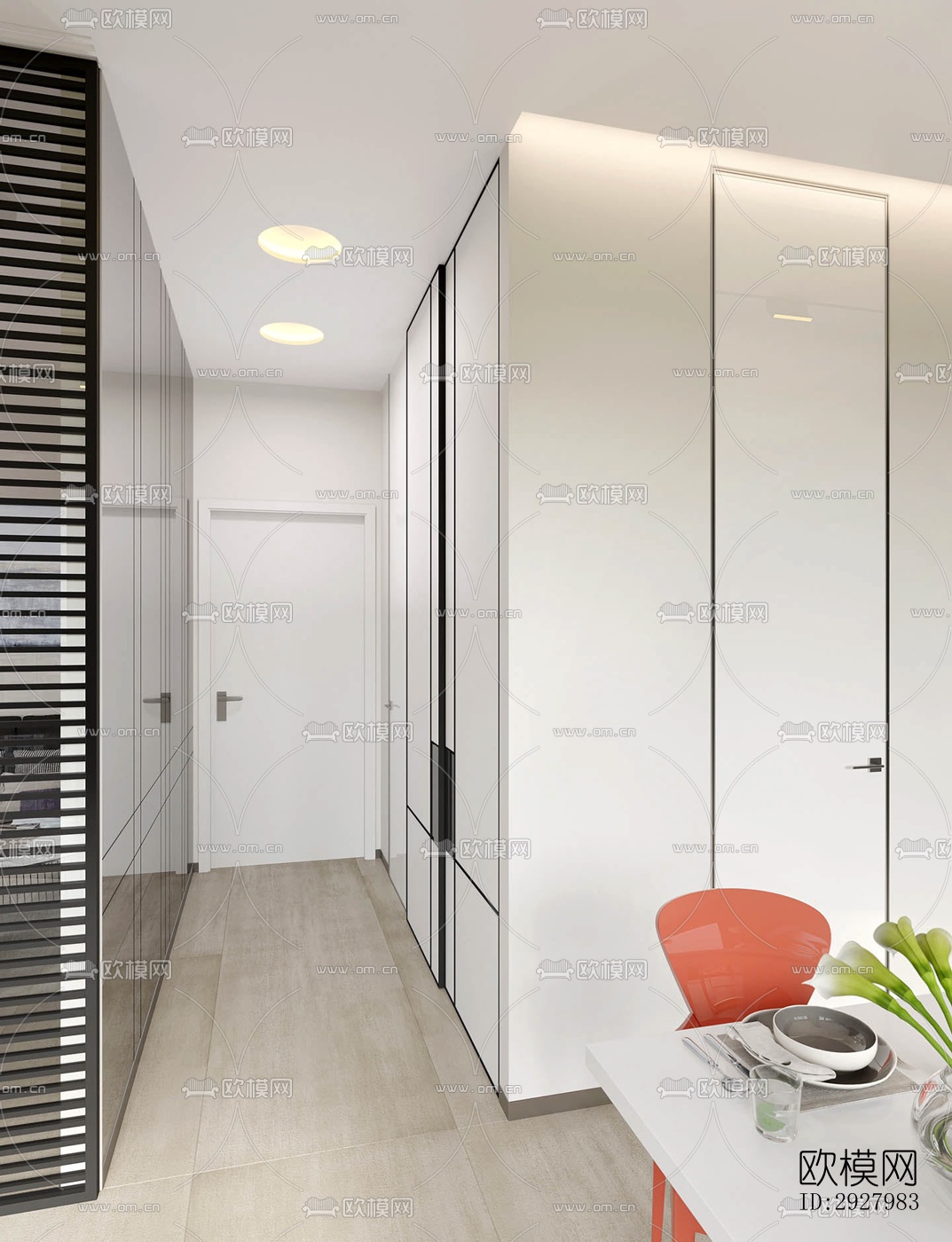 现代公寓效果图下载（渲染图9）