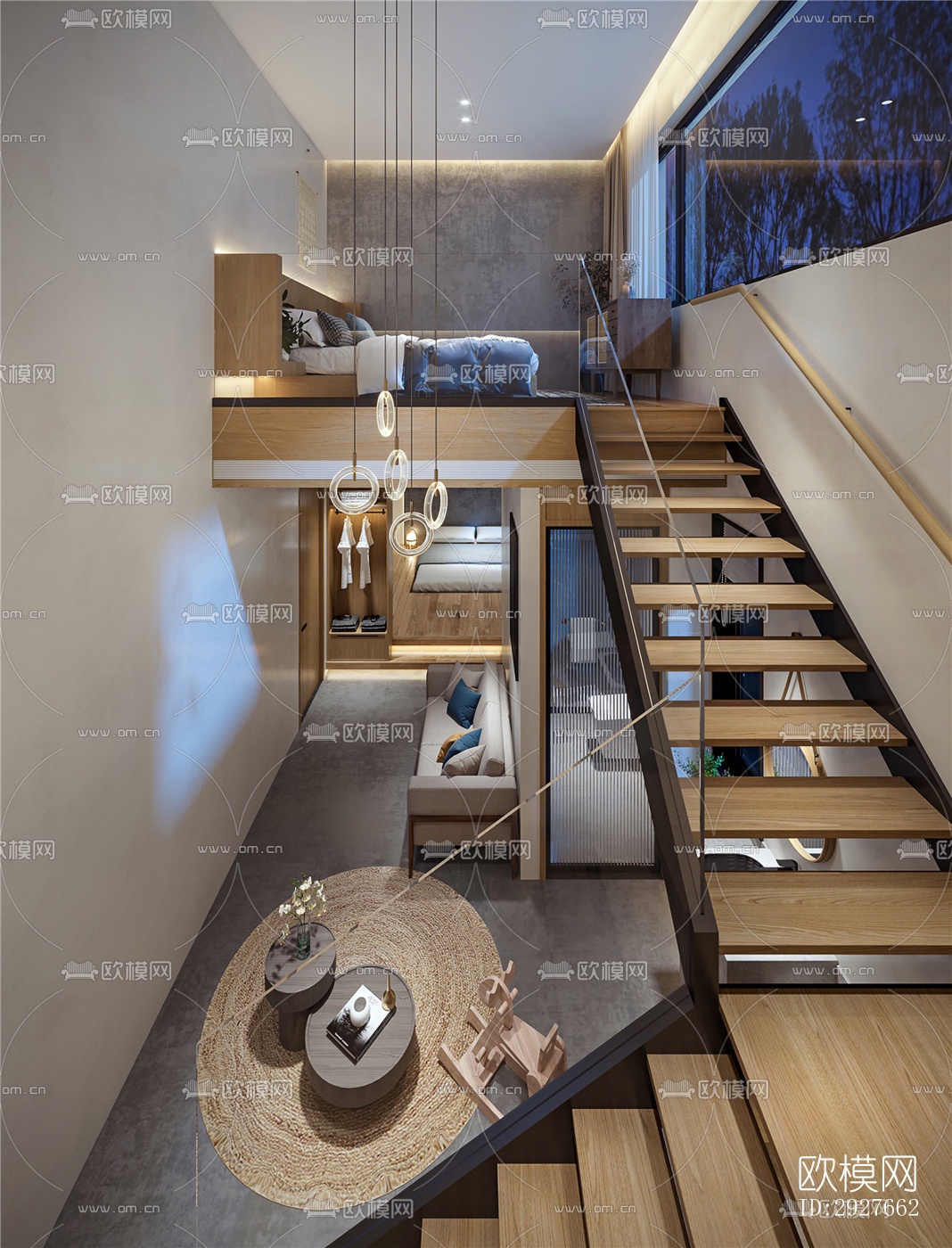 北欧别墅效果图下载（渲染图7）