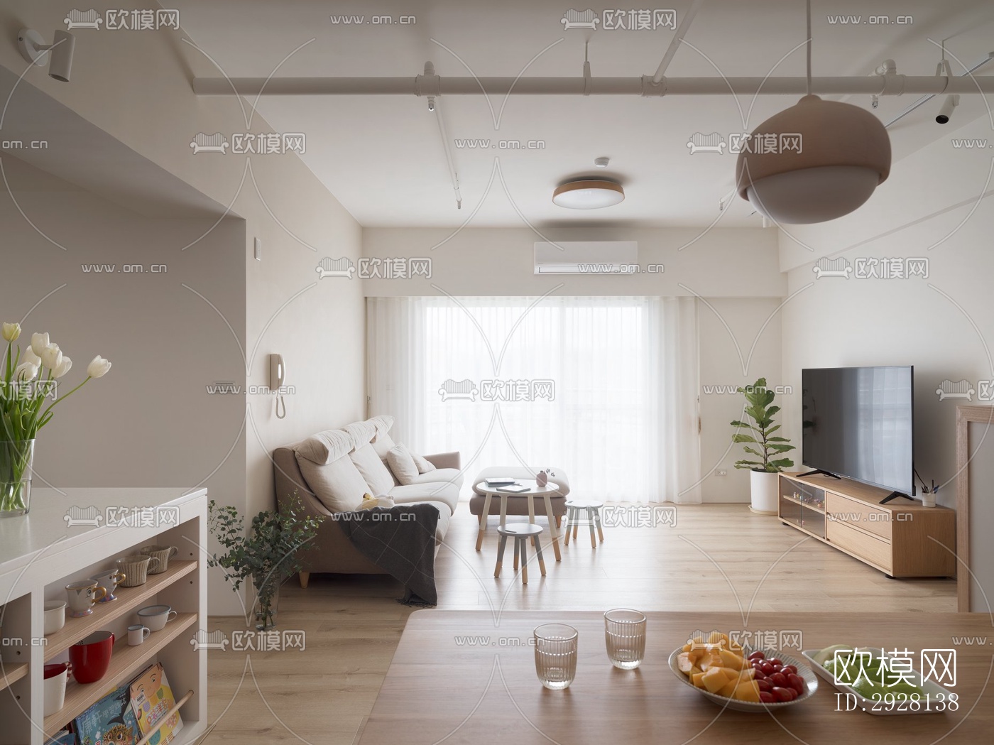 北欧平层效果图下载（渲染图11）