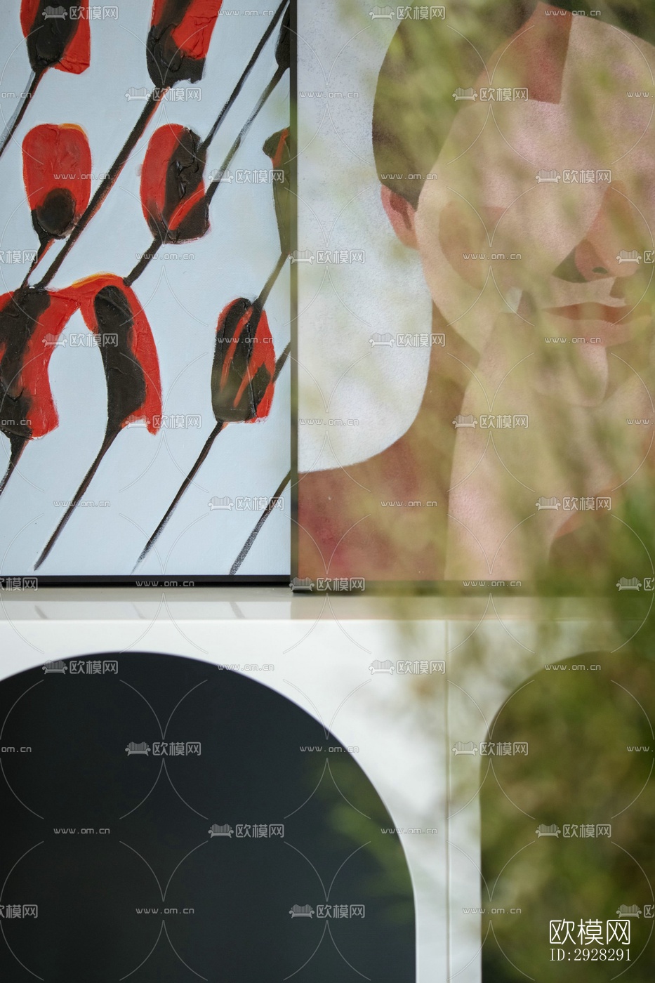 现代平层效果图下载（渲染图19）