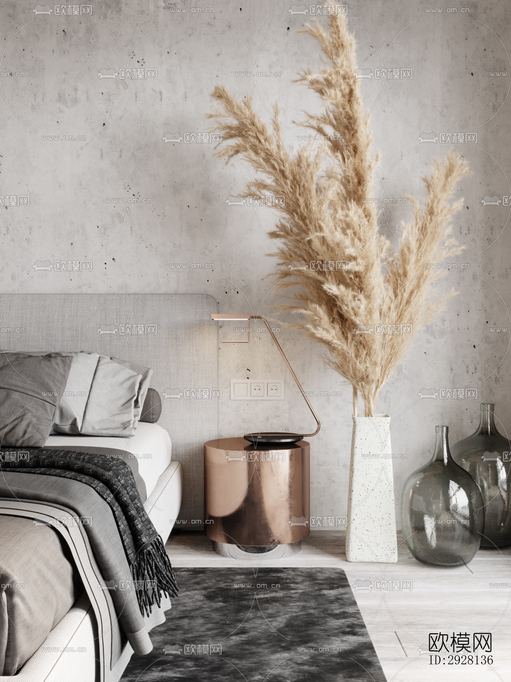 侘寂平层效果图下载（渲染图4）