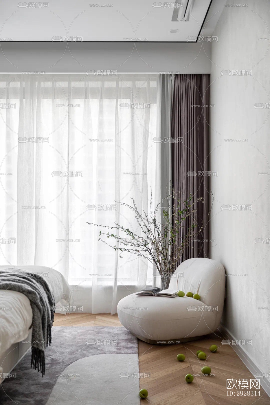 现代平层效果图下载（渲染图6）