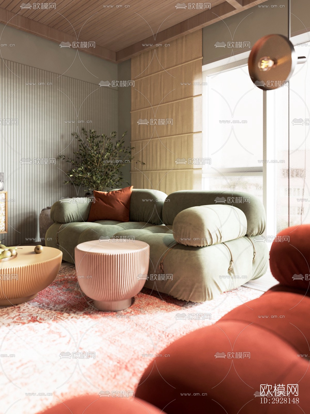 北欧平层效果图下载（渲染图2）