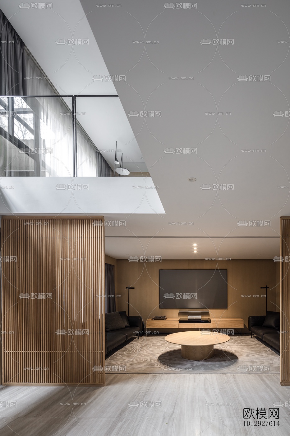 现代复式效果图下载（渲染图15）