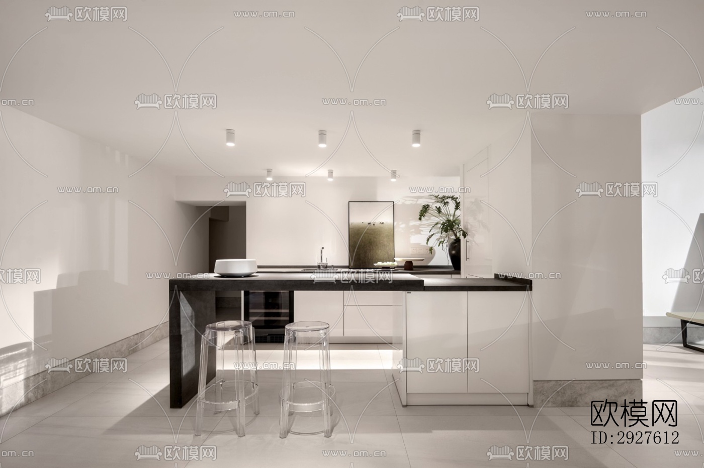 现代复式效果图下载（渲染图3）