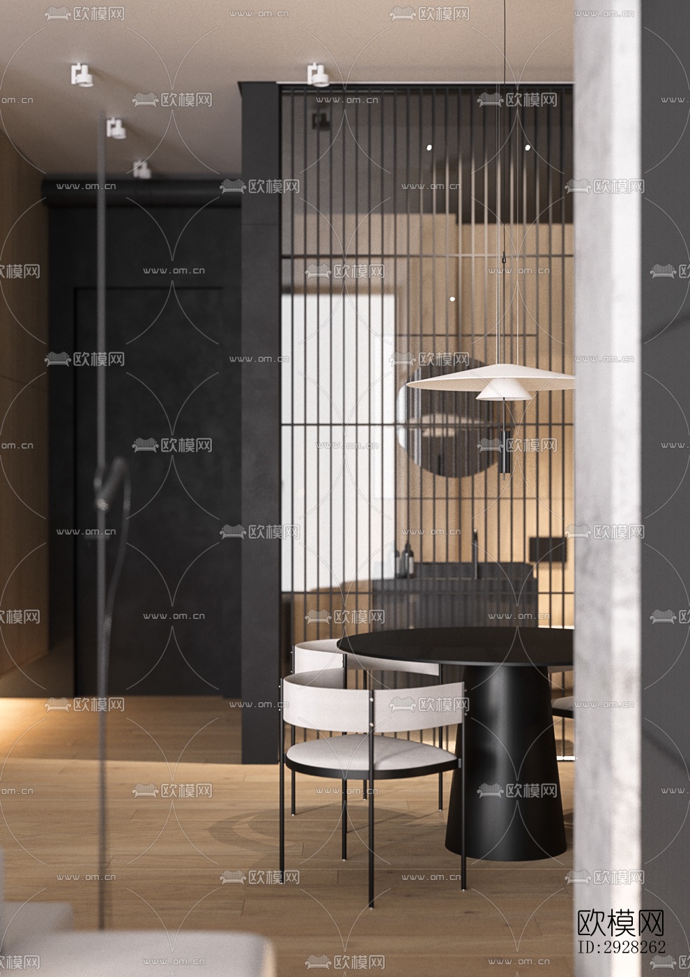 日式平层效果图下载（渲染图14）