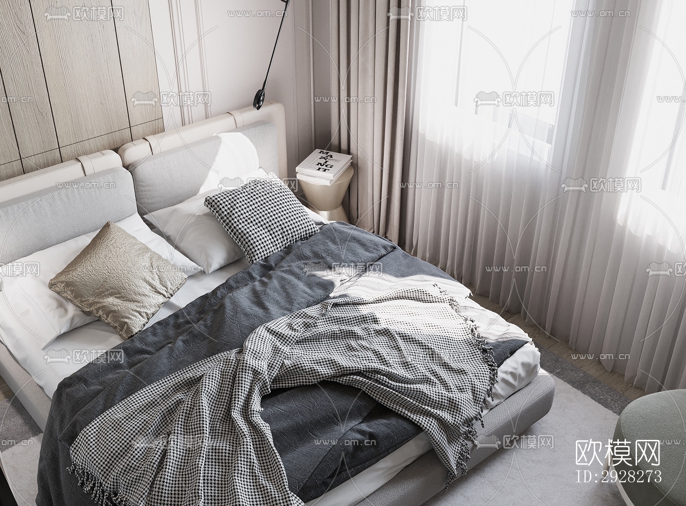 欧式平层效果图下载（渲染图5）