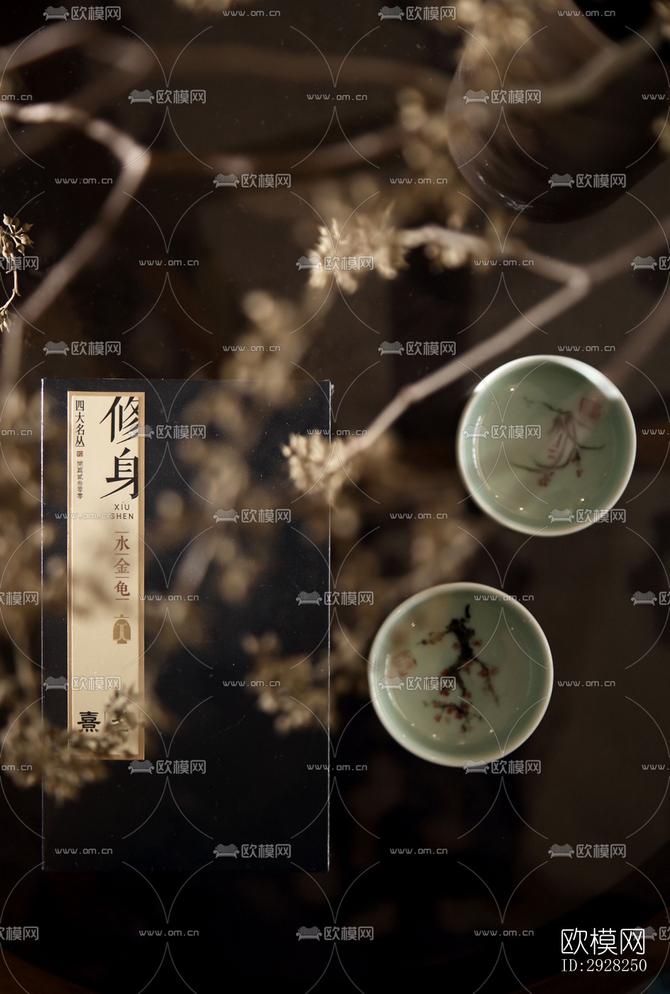 新中式平层效果图下载（渲染图13）