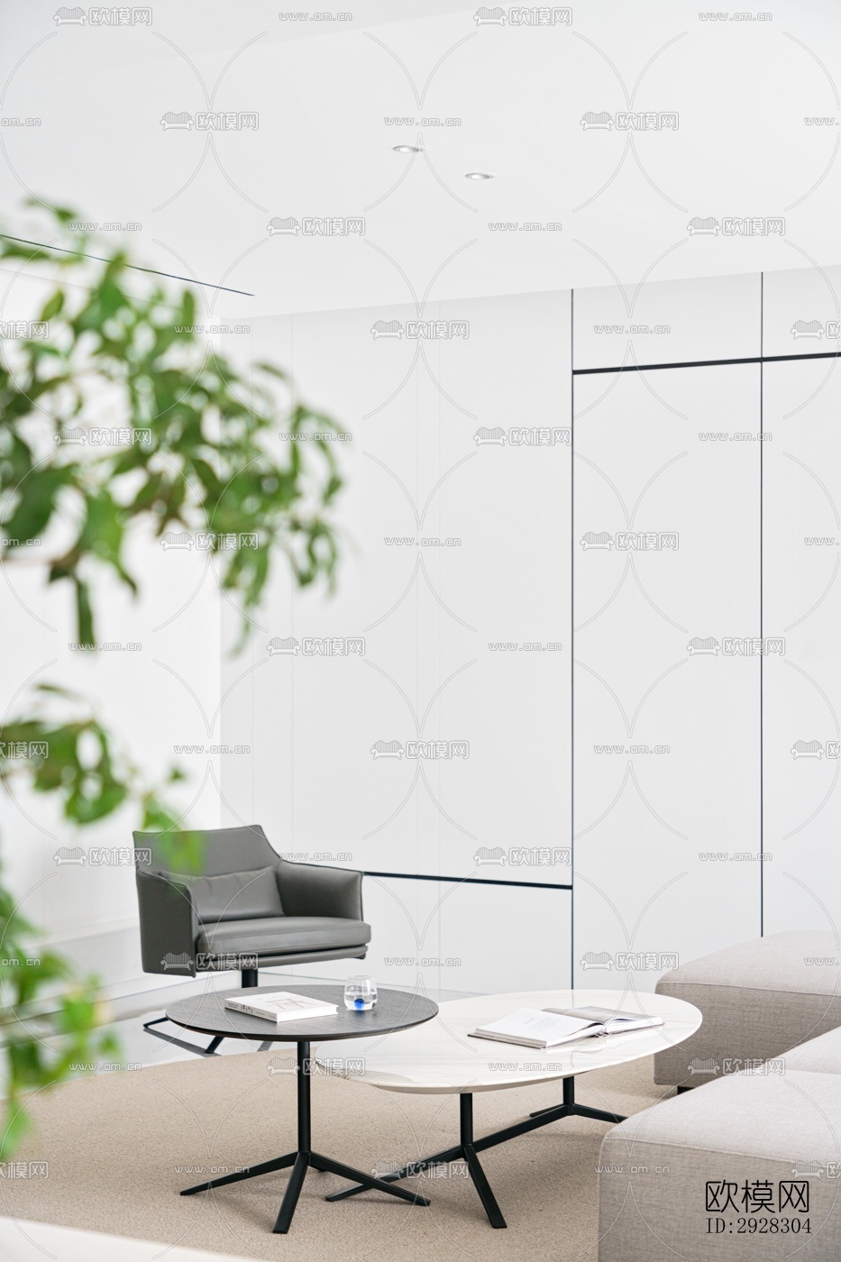 现代平层效果图下载（渲染图9）