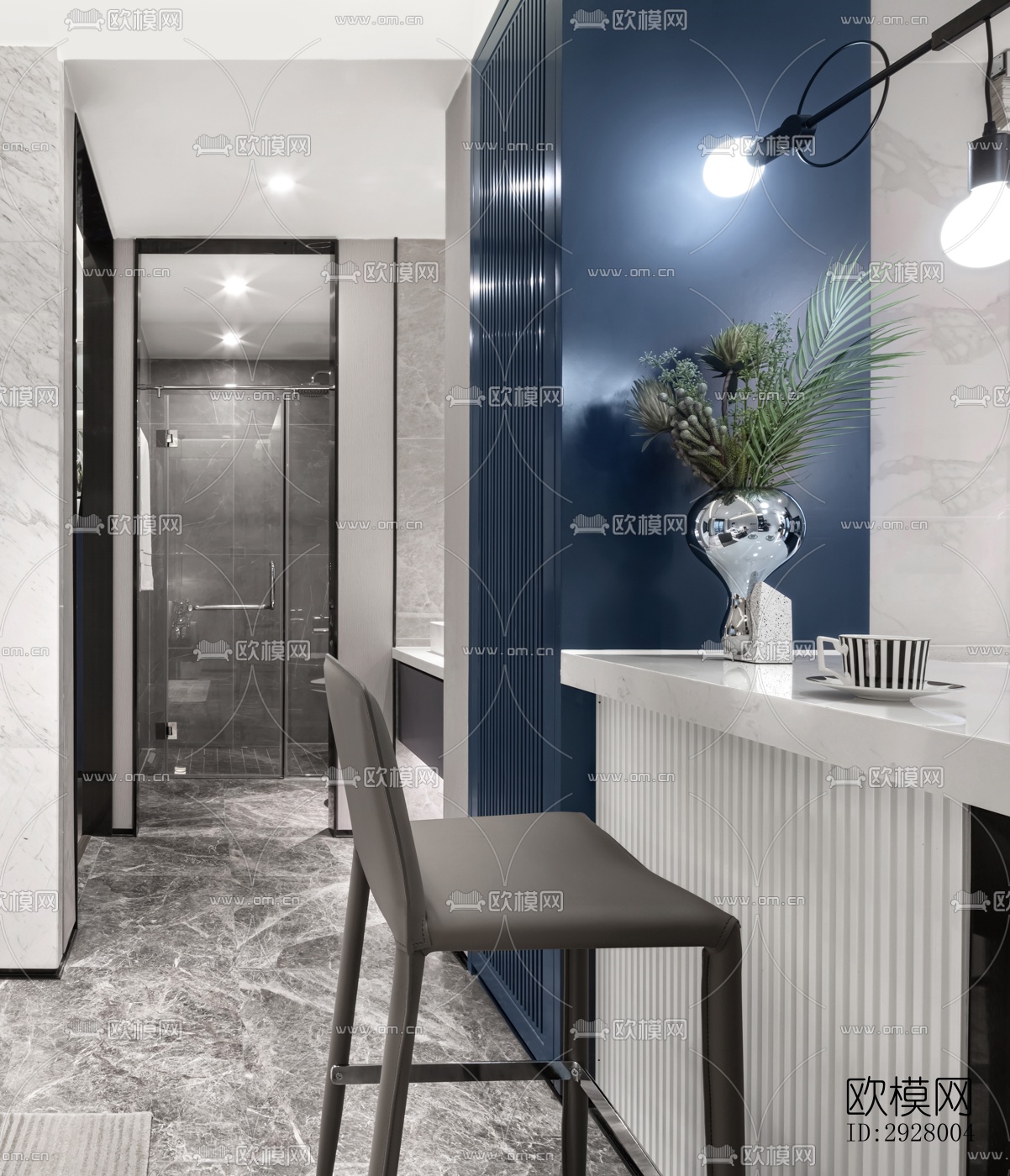 现代公寓效果图下载（渲染图4）