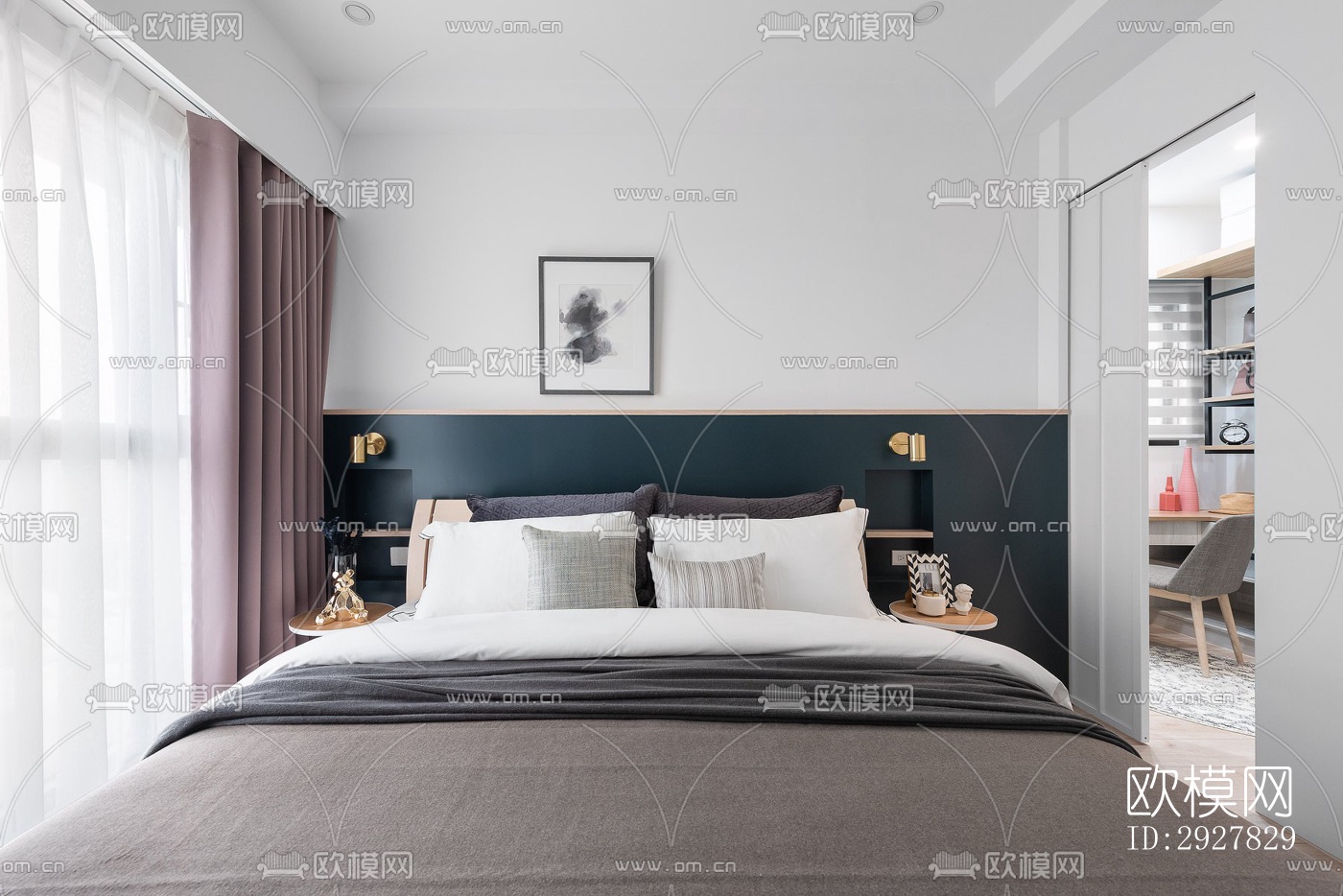 北欧公寓效果图下载（渲染图1）