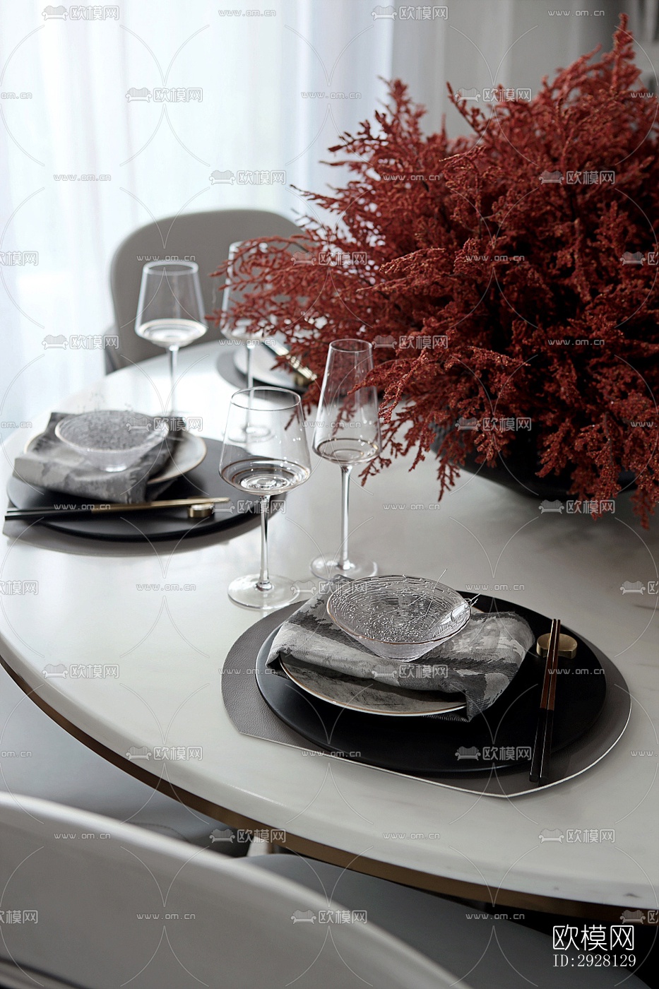 中式平层效果图下载（渲染图17）