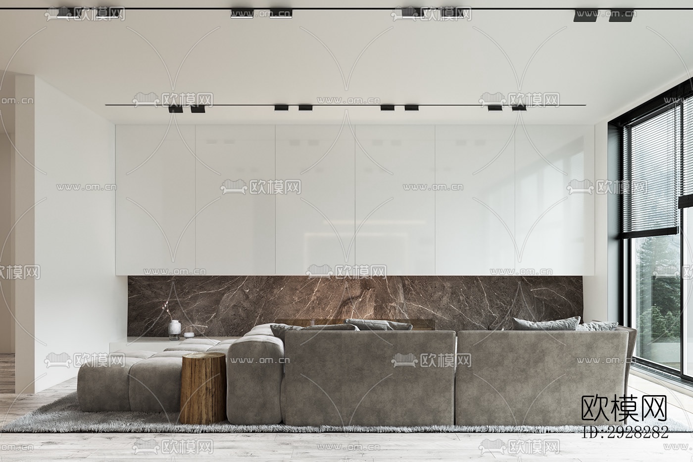 现代平层效果图下载（渲染图16）