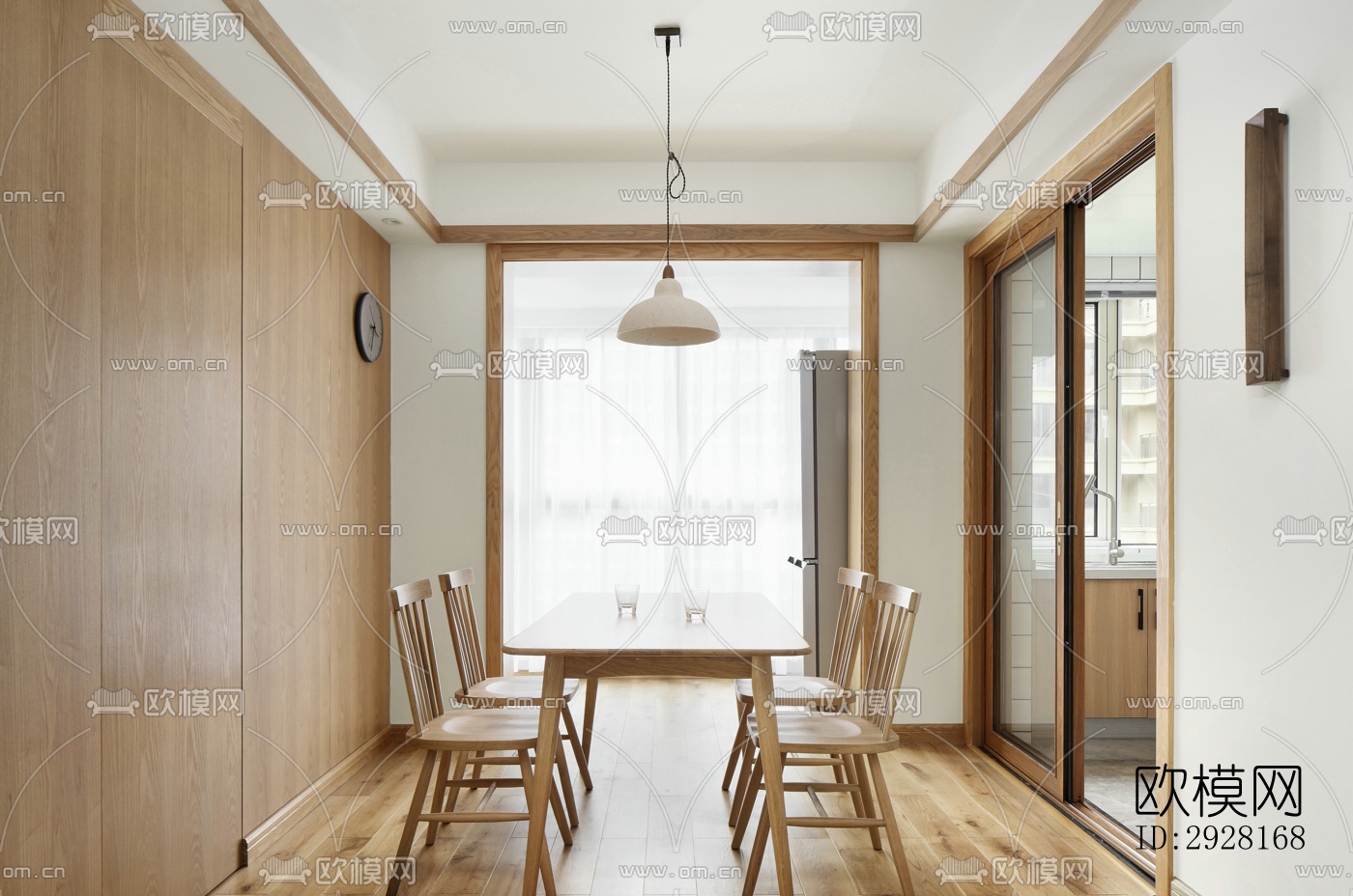 新中式平层效果图下载（渲染图18）