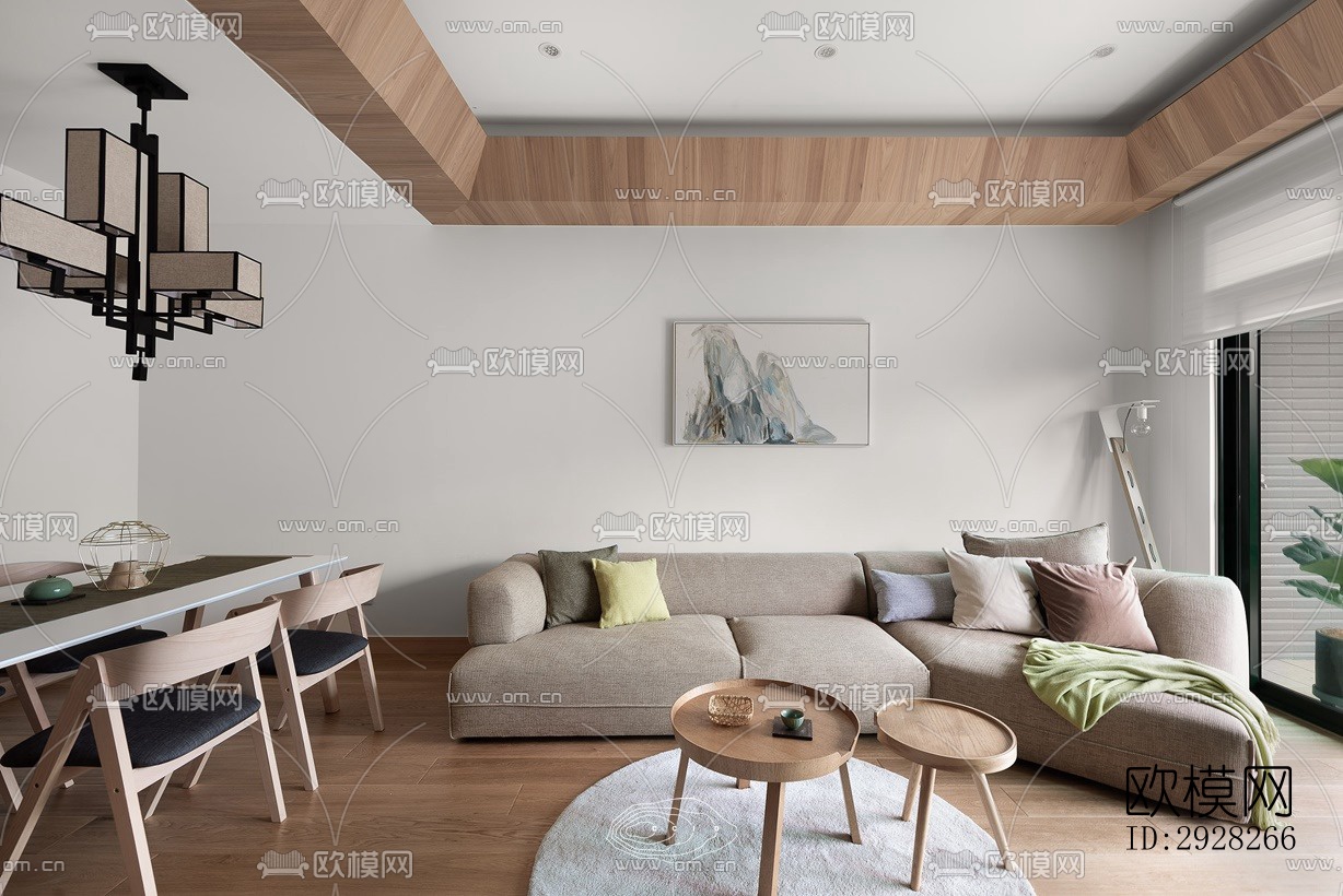 日式平层效果图下载（渲染图9）