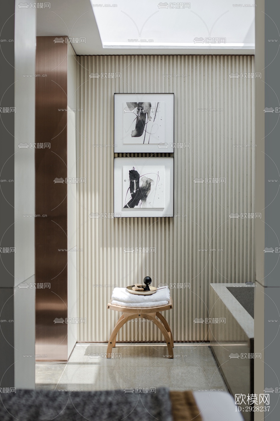 新中式平层效果图下载（渲染图18）