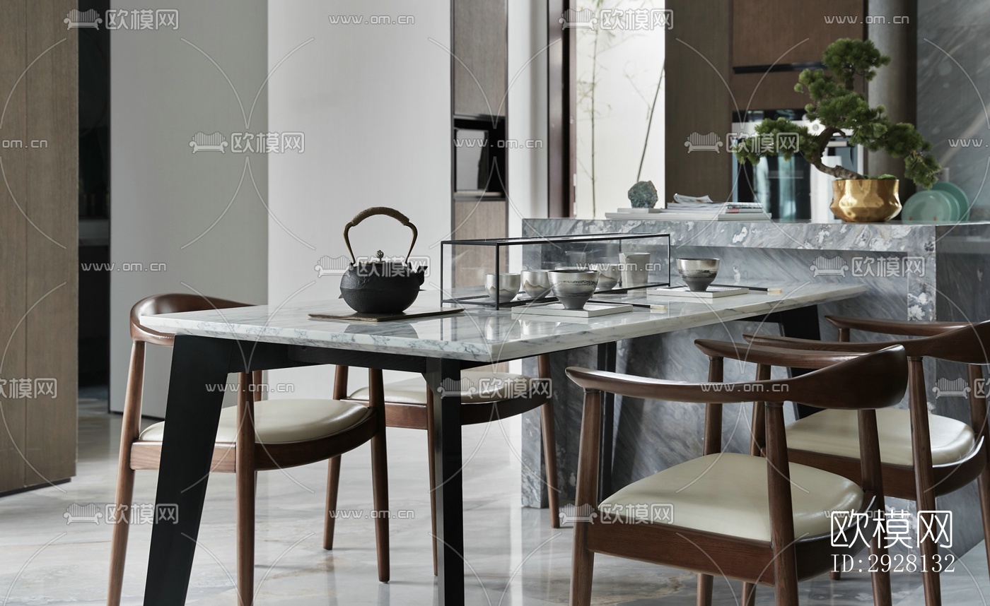 中式平层效果图下载（渲染图20）