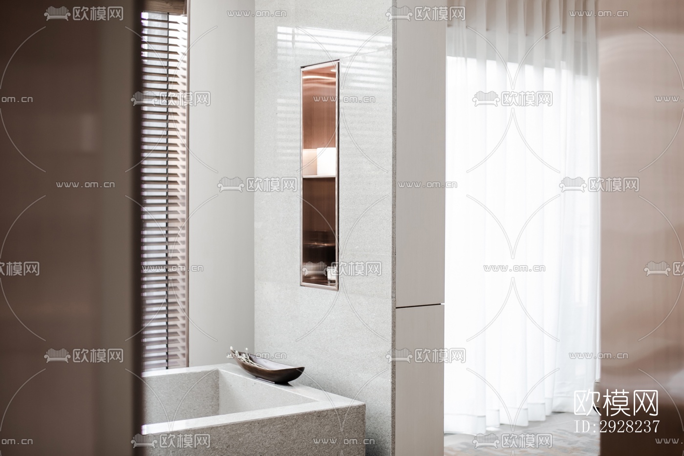 新中式平层效果图下载（渲染图17）