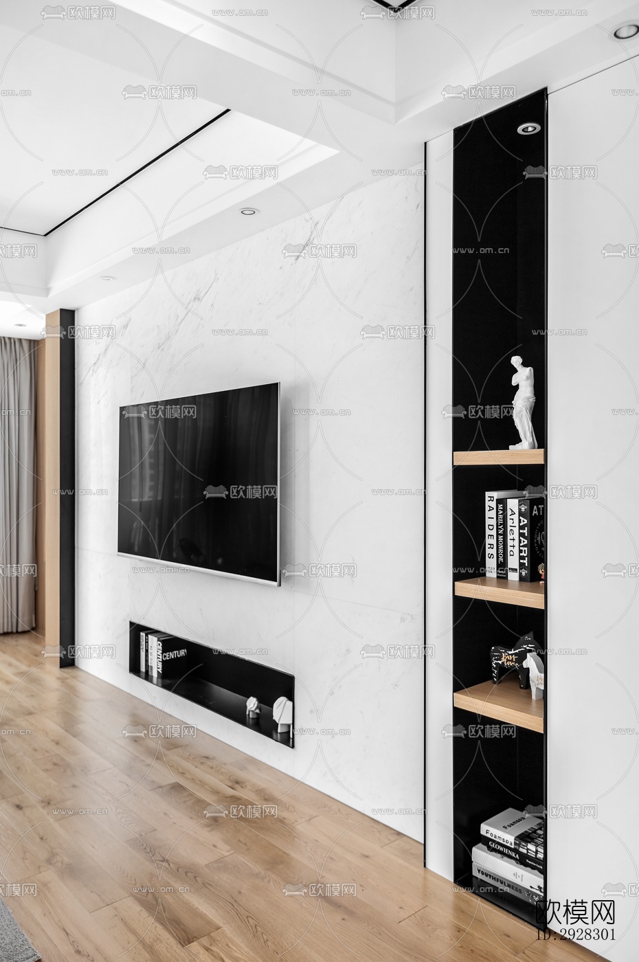 现代平层效果图下载（渲染图10）