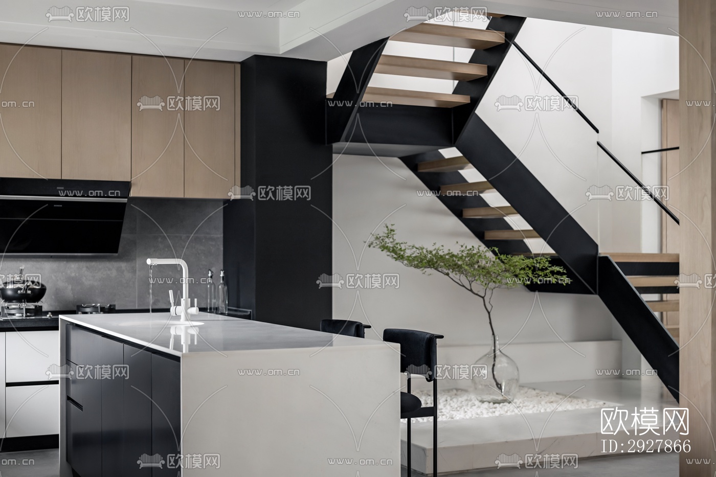 现代复式效果图下载（渲染图5）