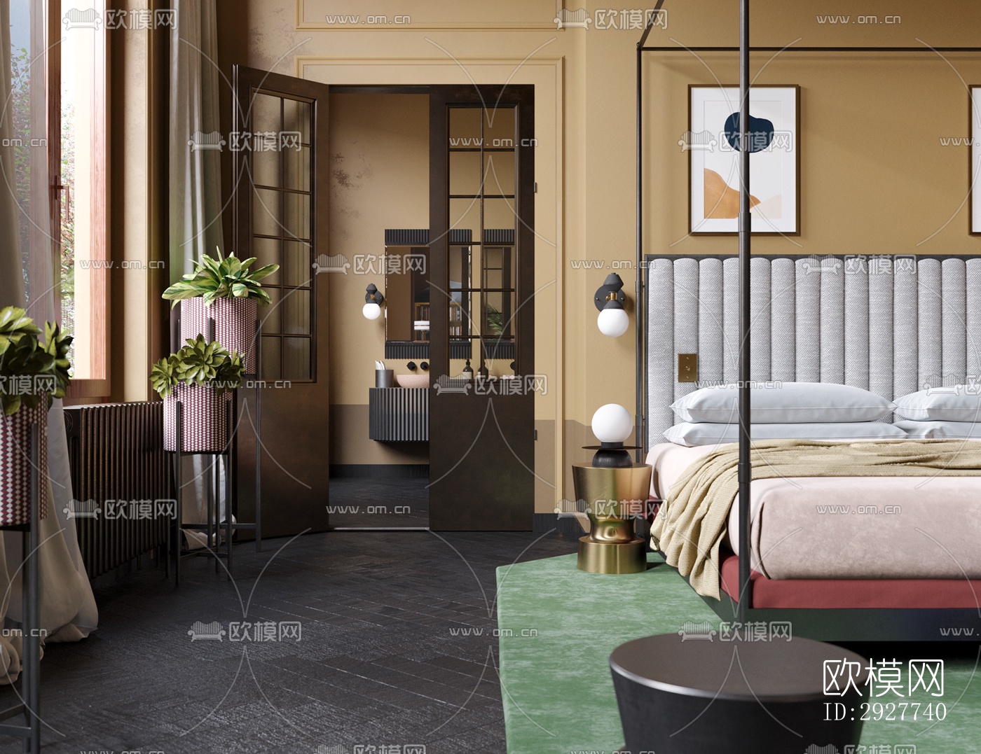 东南亚公寓效果图下载（渲染图1）