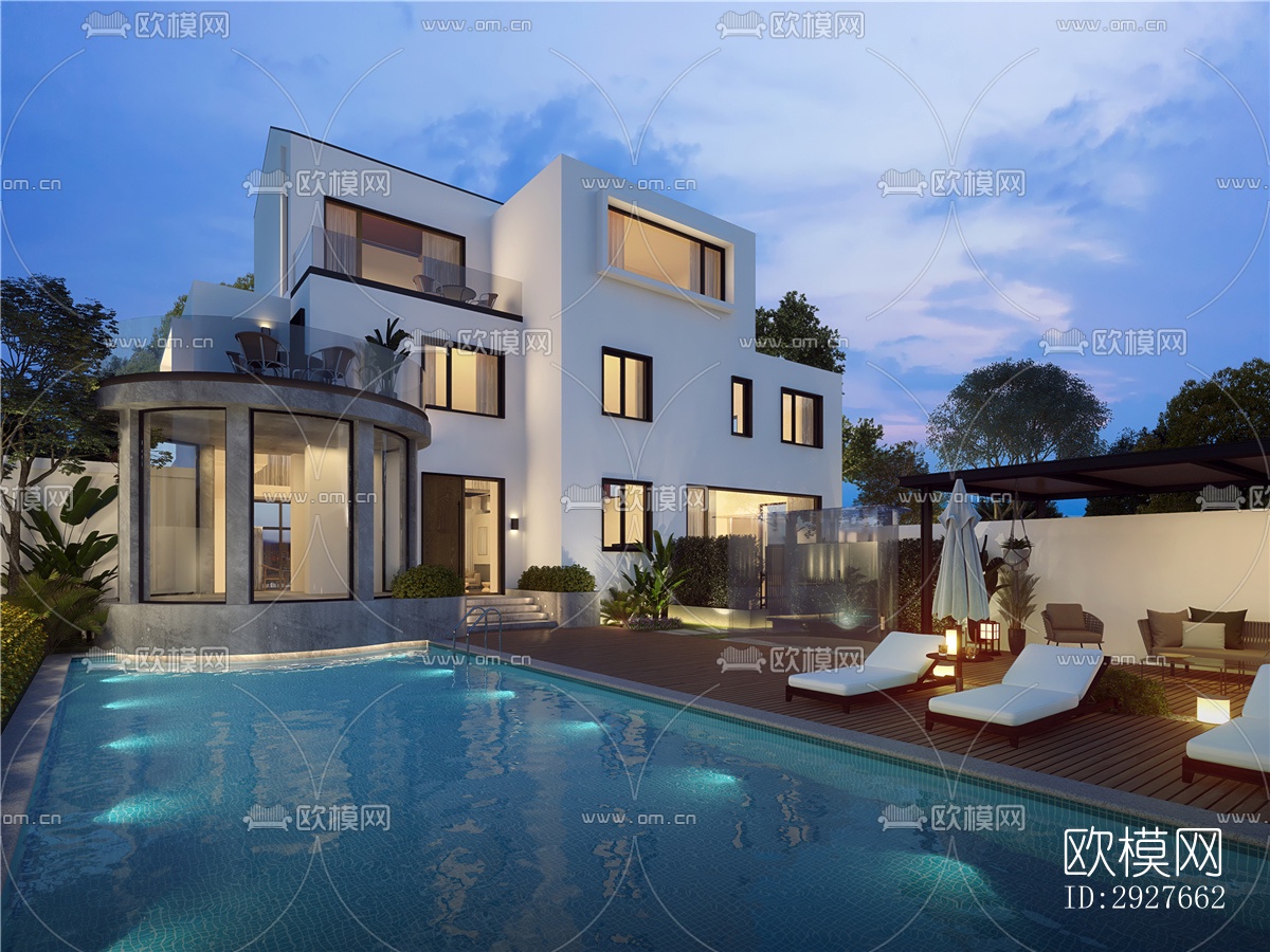 北欧别墅效果图下载（渲染图3）