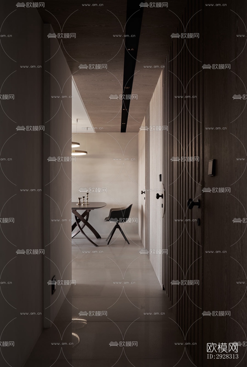 现代平层效果图下载（渲染图17）