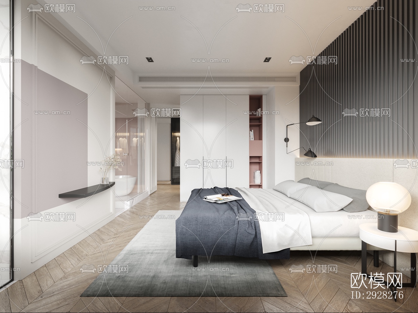 欧式平层效果图下载（渲染图6）