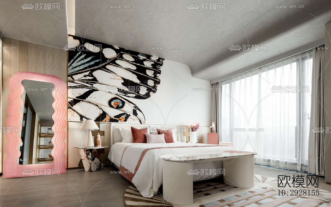 后现代平层效果图下载（渲染图5）