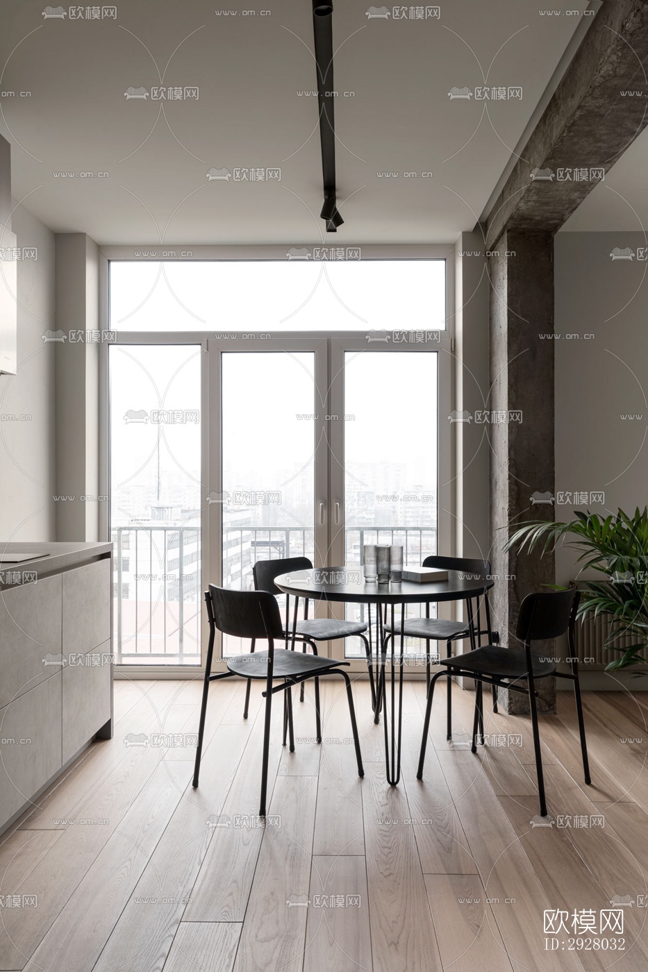 现代公寓效果图下载（渲染图7）