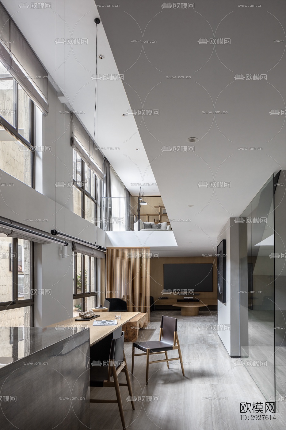 现代复式效果图下载（渲染图17）