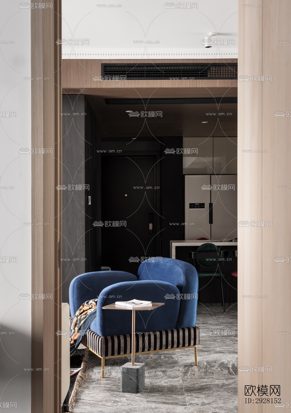 后现代平层效果图下载（渲染图4）