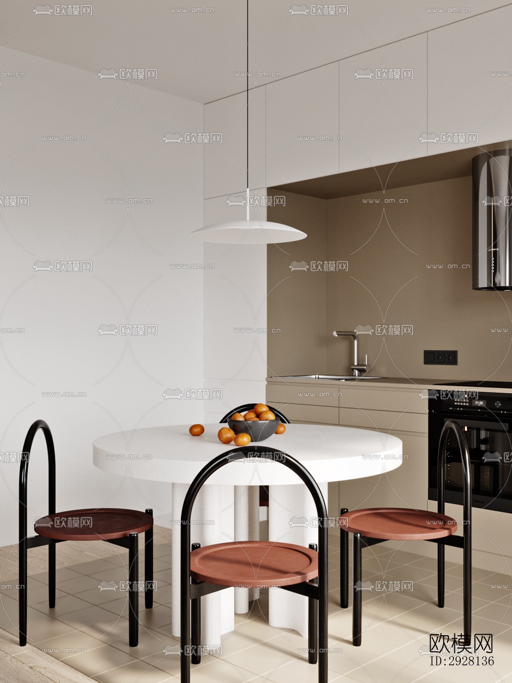 侘寂平层效果图下载（渲染图10）