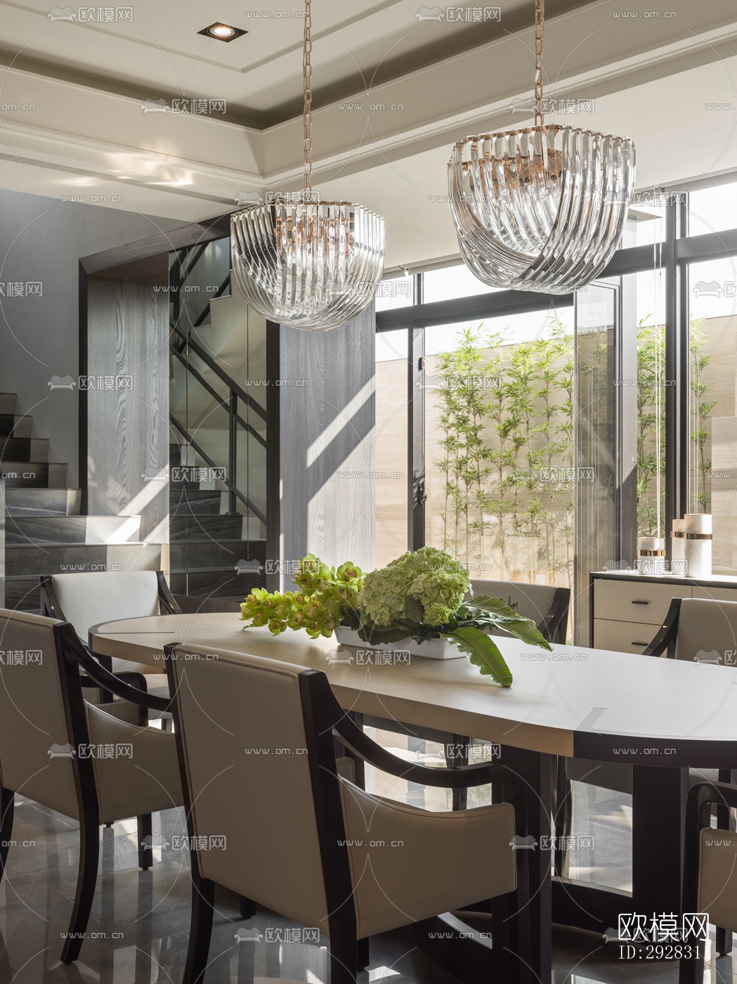 现代平层效果图下载（渲染图12）