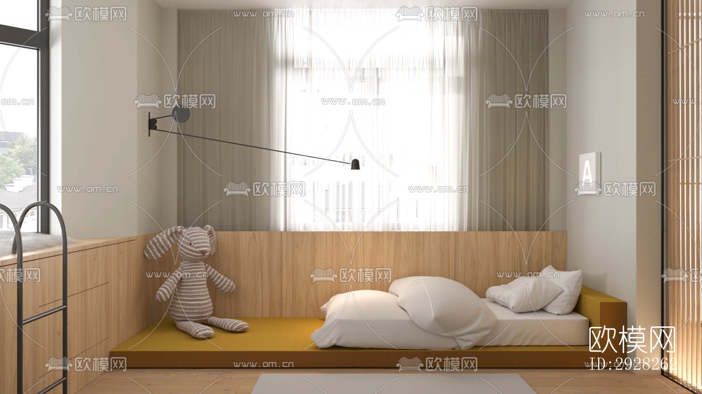 日式平层效果图下载（渲染图6）